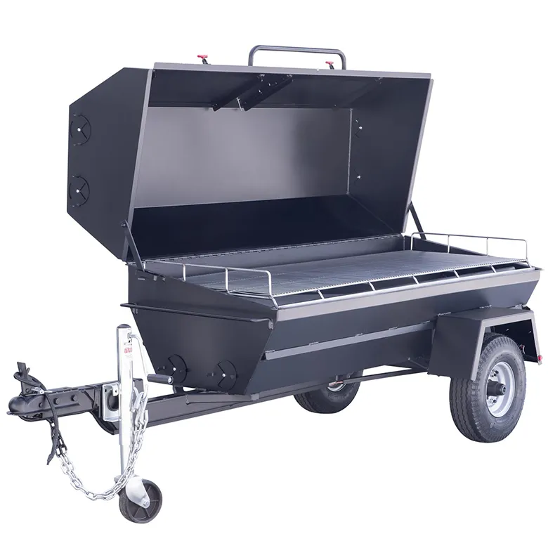 Meadow Creek PR72T 72″ Charcoal Pig Roaster Trailer - Image 5