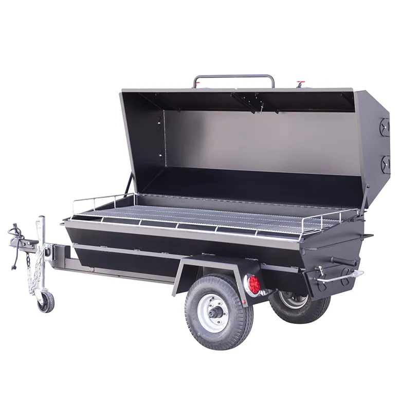 Meadow Creek PR72T 72″ Charcoal Pig Roaster Trailer - Image 2